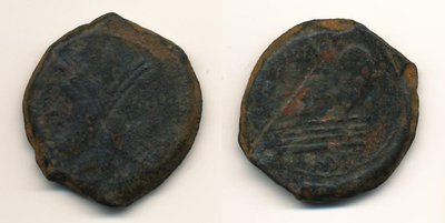 As Cnaeus Pompeius  Magnus (Sohn) spanische Prägestätte ca. 46-45 v. Chr., Cr. 471,1.jpg