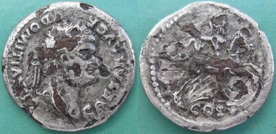 Domitianus COS V Denar subaerat.jpg