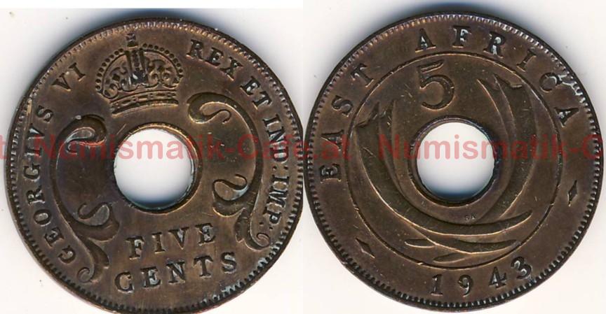 #HSb17 - 5 Cents, 1943SA, Pretoria