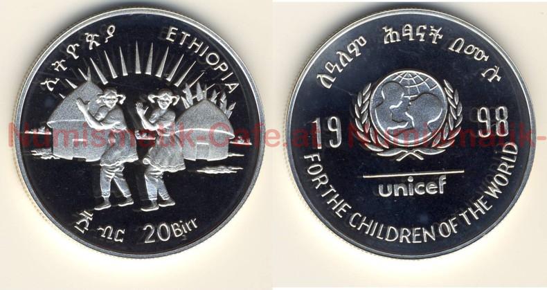 #DB01 - 20 Birr, AD 1998, UNICEF