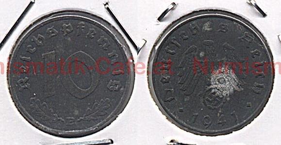 J.371 10 Reichspfennig 1941 B