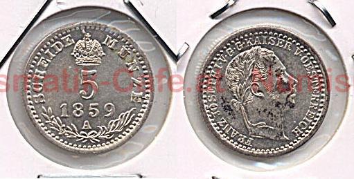 5 Kreuzer 1859 A Wien