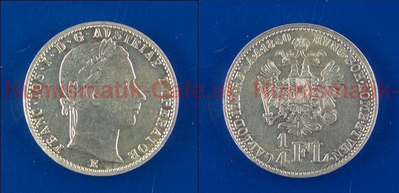 1/4 Gulden 1860 E
