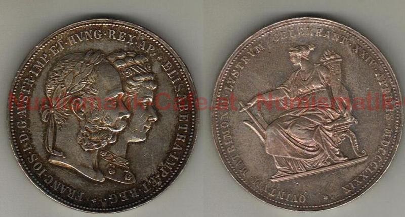 2 Gulden zur Silberhochzeit 1879