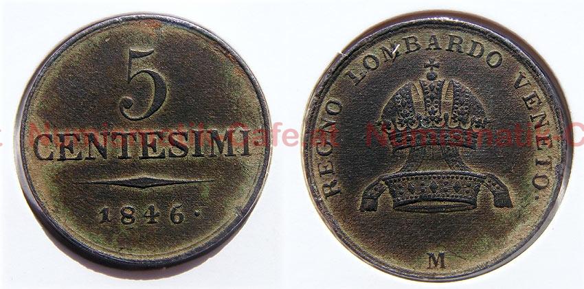 5 Centesimi 1846 M (Mailand)