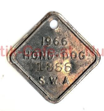 SWA Hundemarke 1966 quadratisch