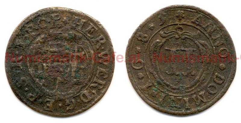 #S186Ba 2 Pfennig 1685