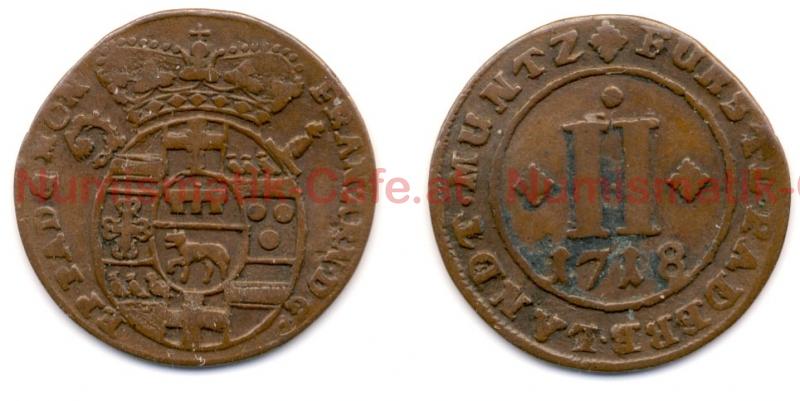 #S257Aa 2 Pfennig 1718