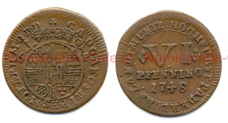 #S277Ba 6 Pfennig 1748