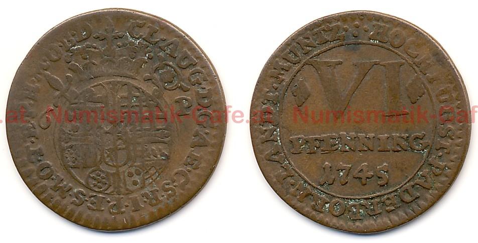 #S276Ab 6 Pfennig 1745