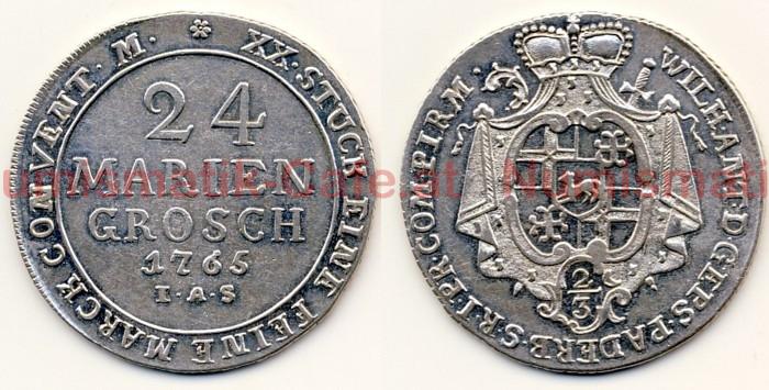 #S308Aa 2/3 Reichstaler 1765 (24 Mariengroschen)