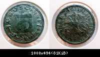 10 Groschen 1948 - Überprägung auf ein 10 Reichspfennig Stück