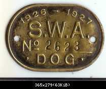 SWA Hundemarke 1926-27,2623