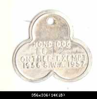 SWA Hundemarke 1956 - 1957