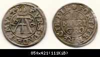 #S134Aa 2 Mariengroschen (= 1/18 Taler) 1656