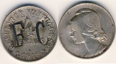 Mocambique Matemo 4 ct 1919 eingeschlagenes F C.jpg