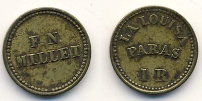 Costa Rica Token F. N. Millet La Louisa Paras 1 R Rulau 1. #-.jpg