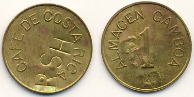 Costa Rica Token Cafe de Costa Rica RSH 1 Almacen Rulau 1. #-.jpg