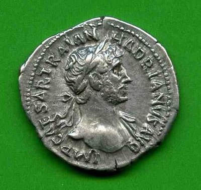 Denar Hadrianus C. 1475 Av. IMP CAESAR TRAIAN HADRIANVS AVG..jpg