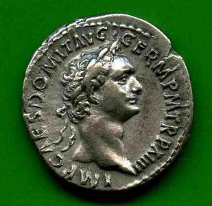 Denar Domitianus C. 287 Av. IMP CAES DOMIT AVG GERM P M TRP XIIII..jpg