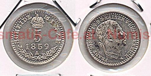 5 Kreuzer 1859 A Wien