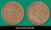 10 Centesimi, 1852V