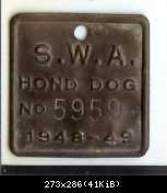 SWA Hundemarke 1948-49